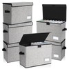 Chuangdi 6 Pcs Comic Book Storage Boxes, Back to School