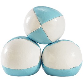Playtastic Juggling Balls: Set of 5 Juggling Balls, Blue and White, Soft Granules Filling (Artist Ball, Juggling Ball Set, Anti Stress)