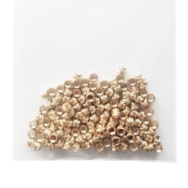 INDUSTRIAL BOY Heat Set Threaded Insert, Brass Inserts - Heat Set Inserts for 3D Printing, Plastic Parts & Prototyping | Metric Knurled Nuts for Secure Fastening (M3 x 4 OD x 3 L - 100 Pieces)