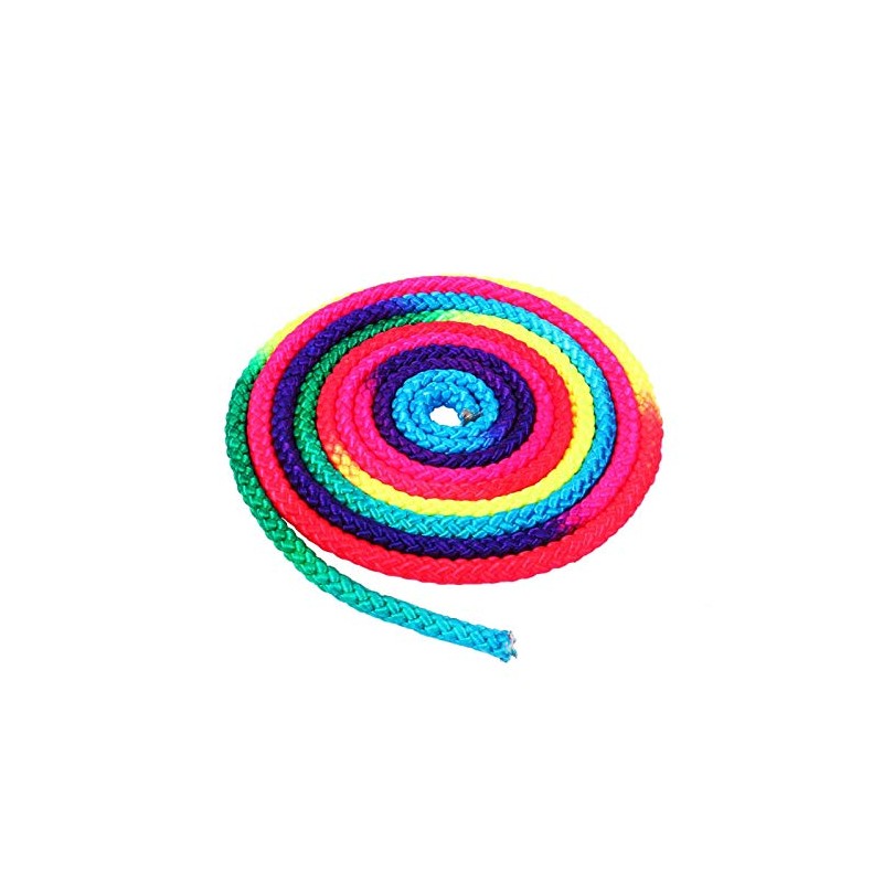 Cuerda de Saltar de Nylon Arcoíris para Gimnasia Rítmica y