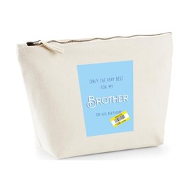 Hippowarehouse The Best for My Brother Reduced Price Joke Printed Make up Cosmetic wash Bag 18x19x9cm