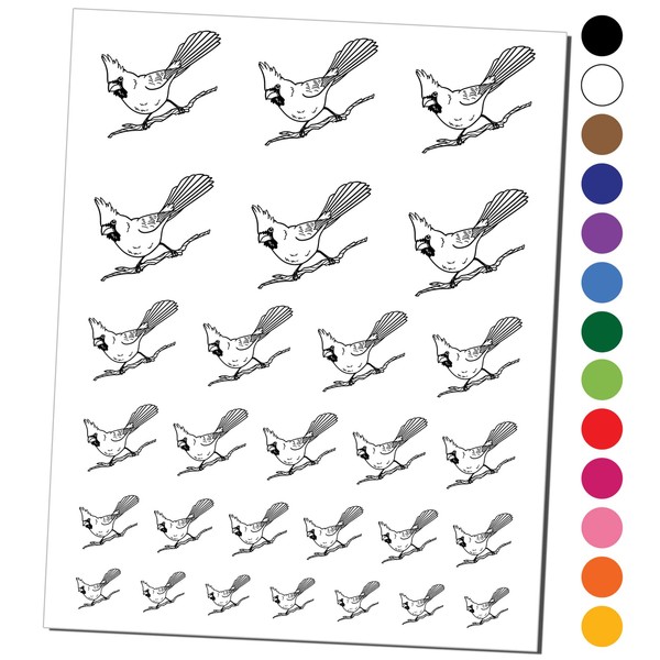 Captivating Northern Cardinal Bird Temporary Tattoo Water Resistant Fake Body