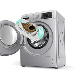 VELVOUR 2Pack Reusable Shoe Washing Bag for Washing Machine & Dryer,Mesh Laundry Bag for All Shoe Types,360° Wrap-Around Cleaning with Fluffy Fibers,Durable Zipper Design for Sneakers & More (Grey)