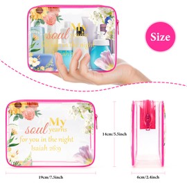 Christian Gifts for Women Faith Makeup Bag Inspirational Religious Gifts for Women Catholic Spiritual Gifts Valentines Day Birthday Gifts for Women Mom Sister Friends Grandma Wife Zipper Travel Pouch