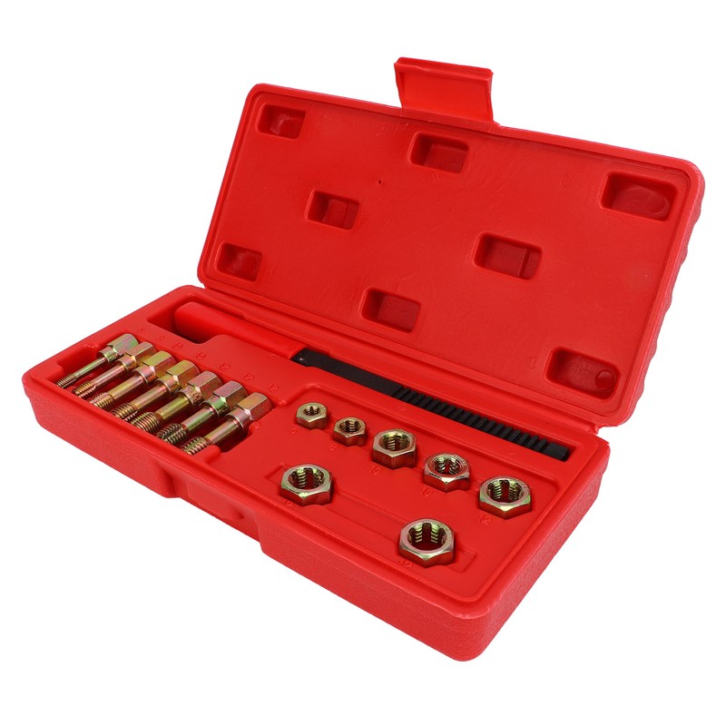 15pcs Metric Thread Chaser Set Carbon Steel Rethreading Tap Die