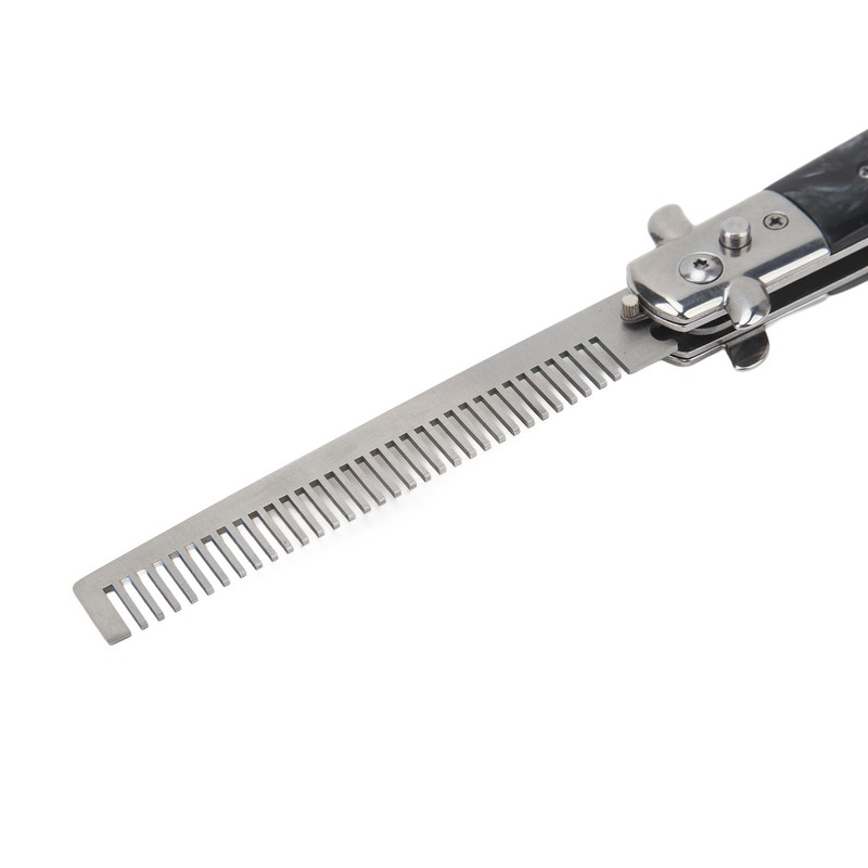 Switchblade Comb Men Automatic Push Button Foldable Pocket Oil Hair