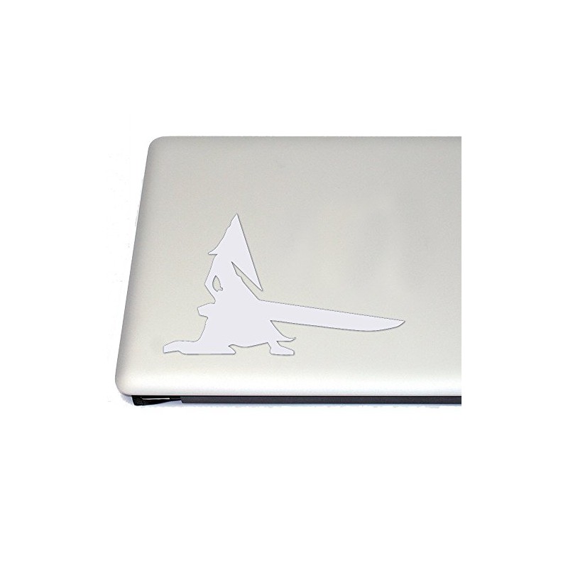Cosplay & Fan Gear Pyramid Head Gaming Vinyl Decal (White)