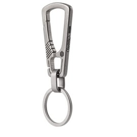 KeyUnity - Llavero con mosquetón de Titanio, de liberación rápida EDC con Llavero