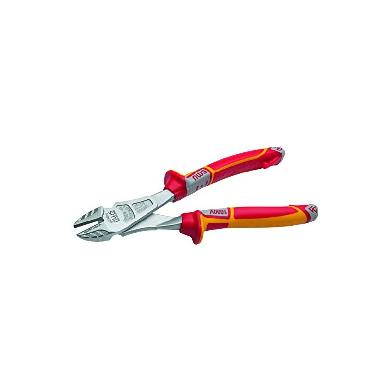 NWS 137-49-VDE-200-SB Number 137-49 VDE Heavy Duty Side Cutter, Silver/Red,
