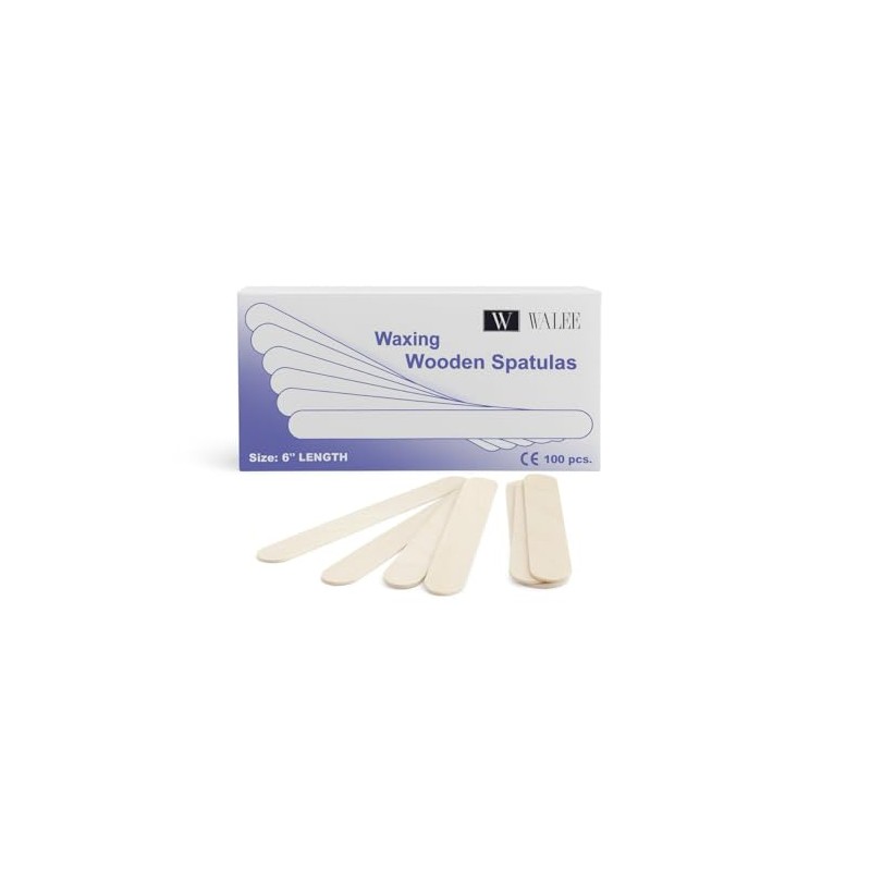 Walee Professional Salon Quality Disposable Wooden Spatulas for Waxing, Hygenic