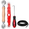 RAFIYU 4 Piece Fly Screen Repair Set, Double Wheel Sealing