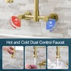 AIMADI Brushed Gold Kitchen Faucet,Wall Mount Faucet 8 Inch Center|2