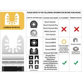 LEILUO 50 Pcs Multitool Blades Set for Wood Oscillating Saw Blades Universal Oscillating Tool Accessories with Storage Bag Compatible with DeWalt Makita Dremel and More
