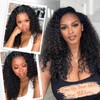 HUA 14 Inch Curly V Part Wig Human Hair Mixed