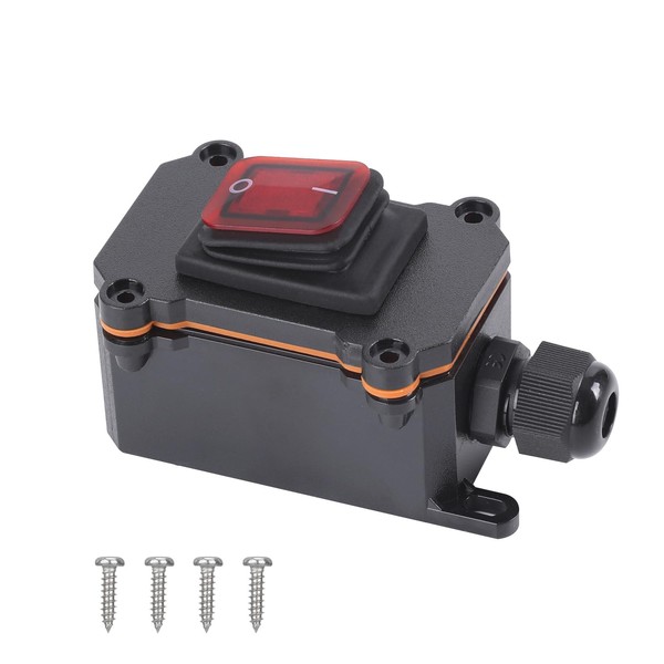 Waterproof Inline Cord Switch DPST AC/DC 16A-250V On Off Toggle Switch ...