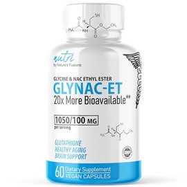 Nature's Fusions- “GlyNAcet NAC Supplement NAcetil Cisteine Ethyl Ester 20 veces más biodisponible que GlyNAc Glycin