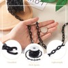 FASHEWELRY 16.4 Feet Black Aluminium Cable Chains Unwelded Flat Oval