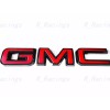 Auto Front Rear GMC Black Red Emblem Overlay 2019-2025 GMC