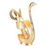Coffee Spoon Holder Elegant Swan Shaped Alloy Mirror Polish Rich