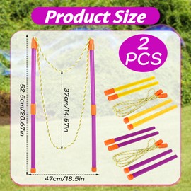 Colorich 2 Pairs Giant Soap Bubbles Set, Large Telescopic Design, Soap Bubbles Children Magic Bubbles for Children Adults Summer Outdoor Toy Garden Toy