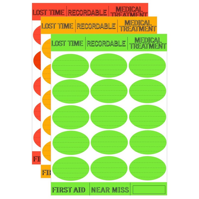 Safety Star Small Injury Tracking Poster 15" x 36"