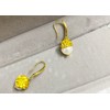 Women's Earrings Golden Natural Baroque Freshwater Pearl Delicate Small Earrings