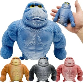 Gorilla Stress Relief Toy, Squishy Monkey Toy, Stress Toy, Latex Monkey Gorilla Toys, Gorilla Toy for Stress Relief, Suitable for Leisure, Entertainment, Stress Relief (Blue)