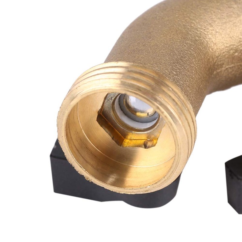 Garden Hose Splitter 4 Way Brass,3/4" Tap Splitter Shut Off