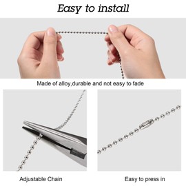 4 Cadenas de Tracción de Ventilador de Techo de Cristal Extensión de Cadena de Tracción Arcoíris con Conector para Baño Inodoro Luz