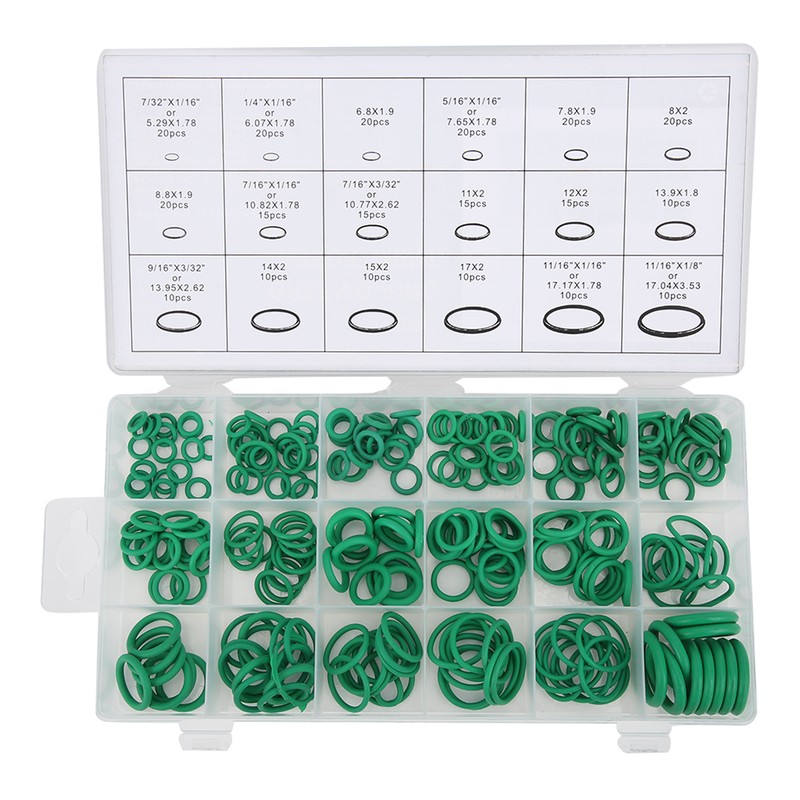 270pcs 18 Sizes Car Air Conditioning Compressor Seals Assortment Kit