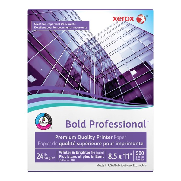 Xerox(R) Extra Bright Laser Paper, 8 1/2in. x 11in., 24 Lb., 95 Brightness, Ream Of 500 Sheets