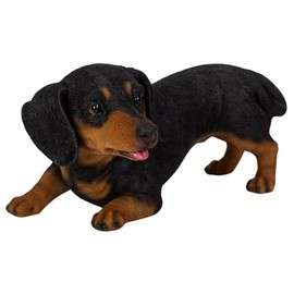 Ovia H23311 Dachshund 8.9 x 5.7 x 4.3 inches (22.5 x 14.5 x 11 cm), Doll, Figurine, Figurine, Animal, Garden, Decorative, Realistic, Cute, Dog, Dog