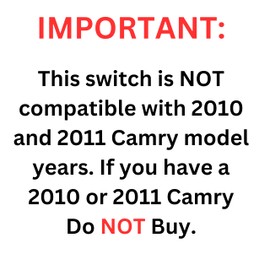 SWITCHDOCTOR Window Switch for 2007, 2008, 2009, 2012, 2013, 2014 Toyota Camry (84820-06061) NOT for 2010 & 2011