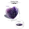 CrystalTears Amethyst Heart Stone 60 mm Large Crystals Healing Stones