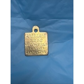 Vintage Boiler /Furnace  Brass Approval Tag~  Inspection Check Tag