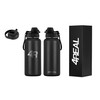 4R Stainless Steel Water Bottle, Black, Vacuum Insulated with Sport