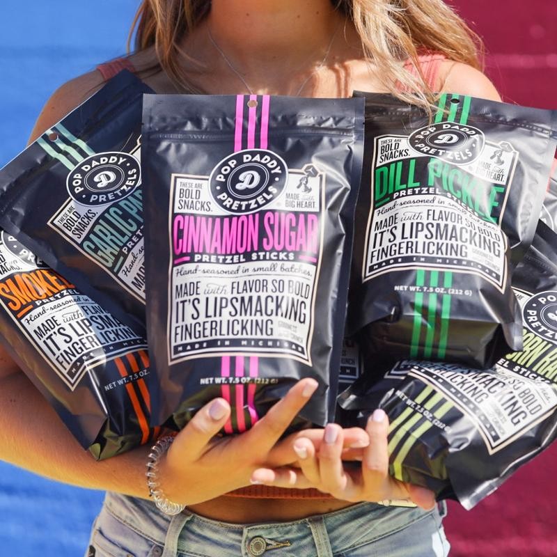 Pop Daddy Flavored Pretzels Sticks | Healthy Gourmet Pretzels Snacks