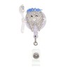 Smiling Tooth Rhinestone Alloy Badge Holder Cute Retractable ID Badge