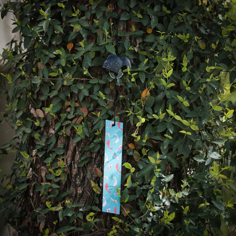 Japanese Wind Chime Cast-Iron Outdoor Ornament for Garden, Patio &
