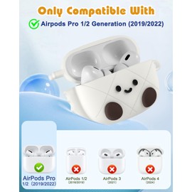 Boaretiu for Airpods Pro 2/1 Case Cute Cartoon Kawaii - with Keychain Funny Design Cover Shell for Girls Teens Women Cases for Pro 2nd/1st, Paper