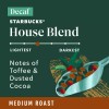 Starbucks Decaf Medium Roast K-Cup Coffee Pods, House Blend (72