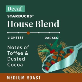 Starbucks Decaf Medium Roast K-Cup Coffee Pods, House Blend (72 ct.)