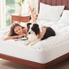PRIMESOFT Queen Size Mattress Topper, Thick Pillow Top Mattress Pad，Up