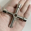 4-Way Multifunctional Key, Universal Cross Key Square Key, Triangular Key