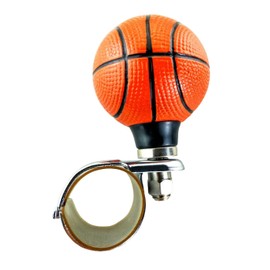 Lunsom Steering Wheel Spinner, Basketball Steering Wheel Ball Aid Control Power Handle Suicide Knob Turn Assist Aid Spinners Fit Most Vehicle (Basketball)