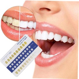 COLLBATH 1 Set 20pcs Tooth Color Chart Teeth Kit Toothpaste Plaque for Teeth Tooth Shades Card Tooth Shade Teeth Color Shades Teeth Color Contrast Chart Oral Supply Pvc Blue