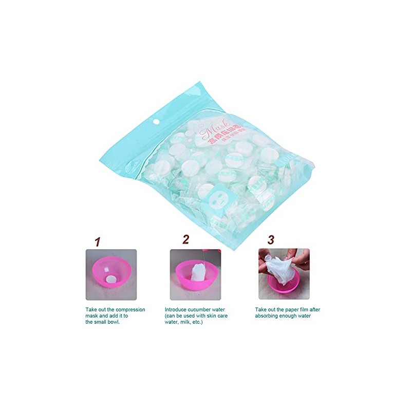 Mascarilla Mscara Facial Comprimida 100pcs Mascarilla Facial Comprimida Hojas Facial