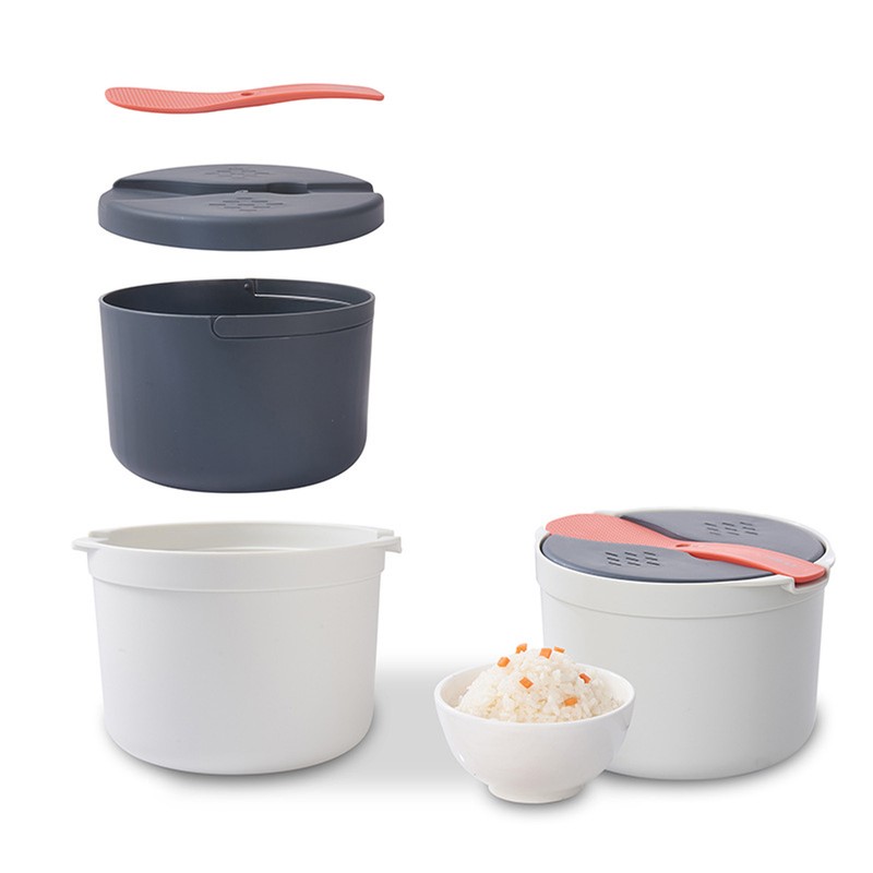 Microwave Rice Cooker 2L Food Grade PP Material Rice Spoon