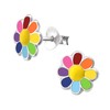 Monkimau Girls' Earrings Flower Stud Earrings 925 Sterling Silver, Sterling