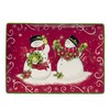 Certified International Holiday Magic Snowman Rectangular Serving Platter, 14" X